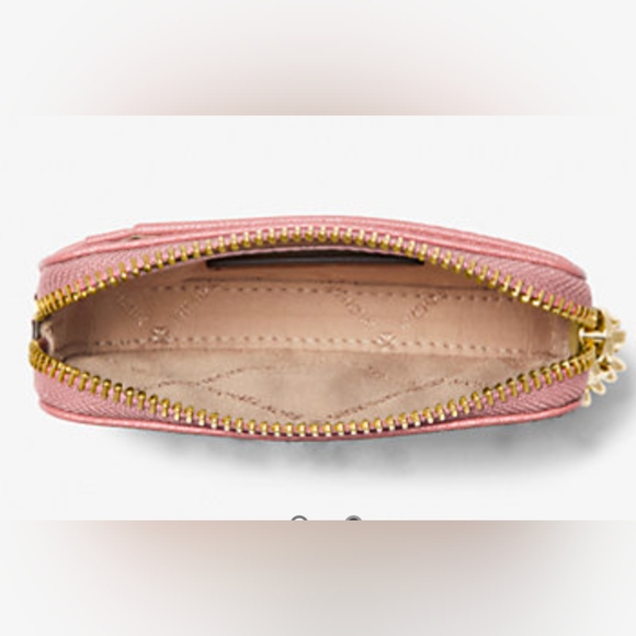 NWT MICHAEL KORS Med Leather Chain Card Case Primrose - Picture 2 of 4